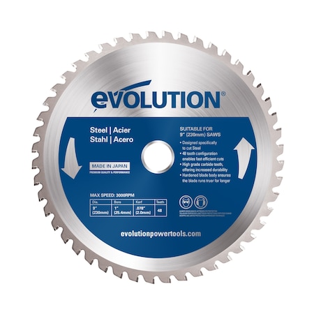 Evolution 9" Mild Steel Cutting Blade, 1" Arbor 230BLADEST